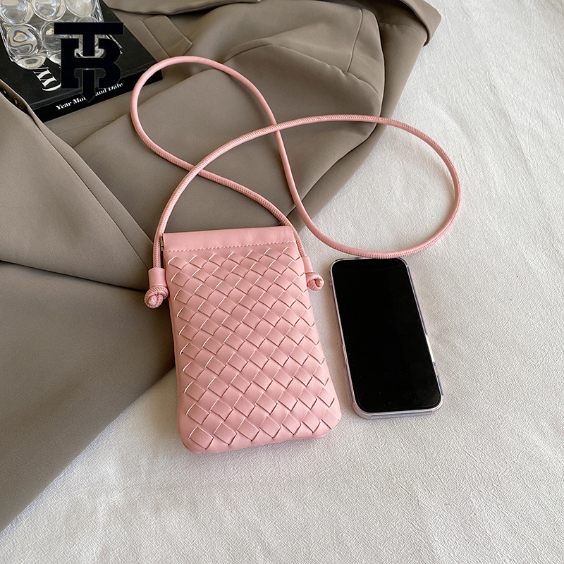 TB BHULAMTE Cross-border Super Popular Handwoven Small Bag for Women 2025 New High-end Versatile Commuter Vertical Crossbody Designer s bag Phone Bag