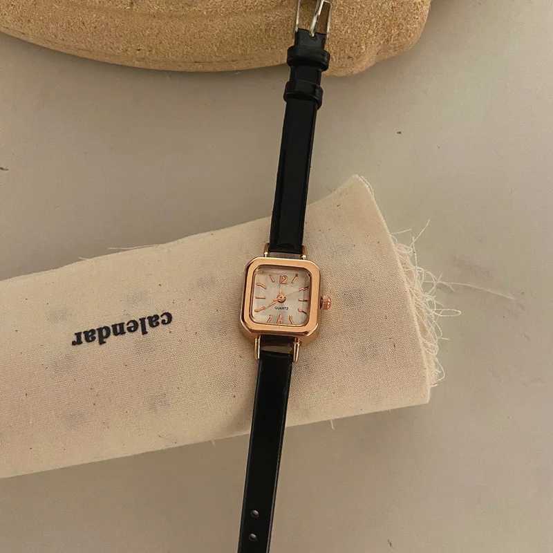 Small Square Dial Wen Watch Thin Leather Strap Ladies Wristwatch Elegant Quartz Fem Watches Casual Relogios Feminino Reloj X250904