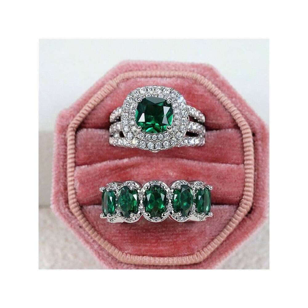 Diamond Ring Egg-shaped Circle Micro-inlaid White Super Sparkling Zircon Set Elegant Luxurious Full Diamond Ring