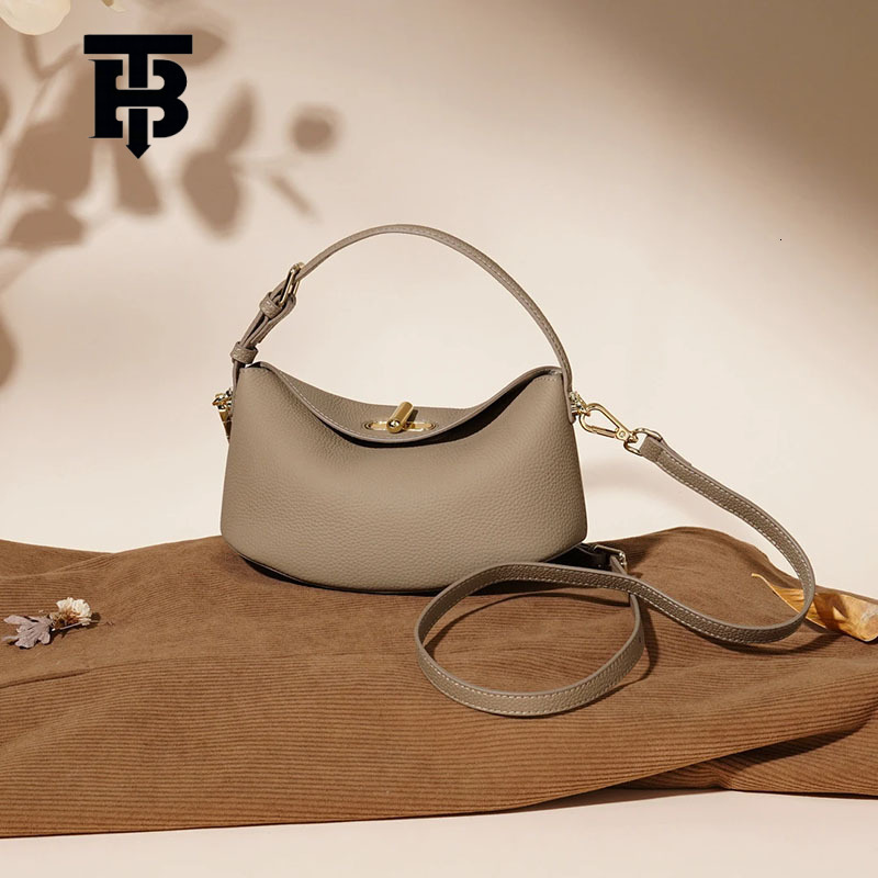 TB BHULAMTE 2025 New Lightweight Casual Single Shoulder Bag Genuine Designer S Bag Leather Fashion Simple Women's Crossbody Bag Cowhide Versatile