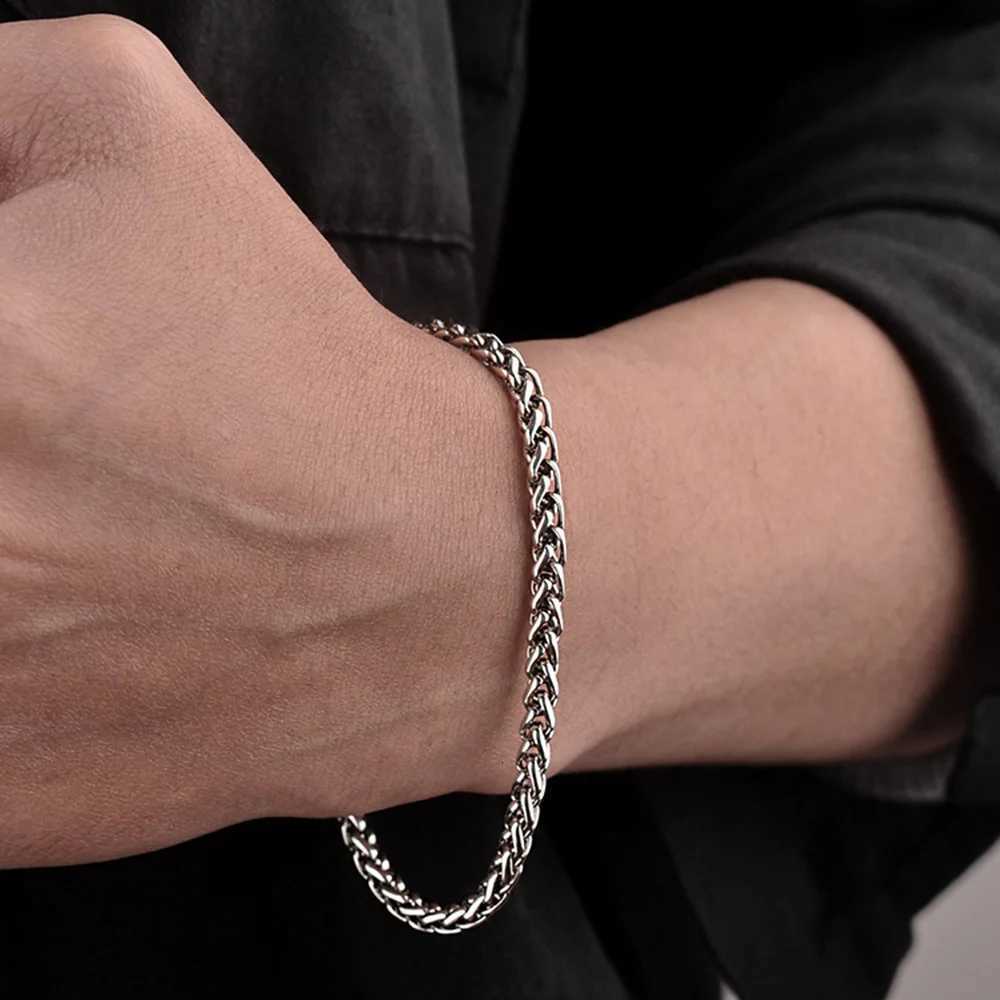 3 5 7 MM Hip Hop Stainless Steel Dragon Bracelet Simple Men Titanium Steel Bracelet Fashion Jewelry Trend Accessories Gift Y250904