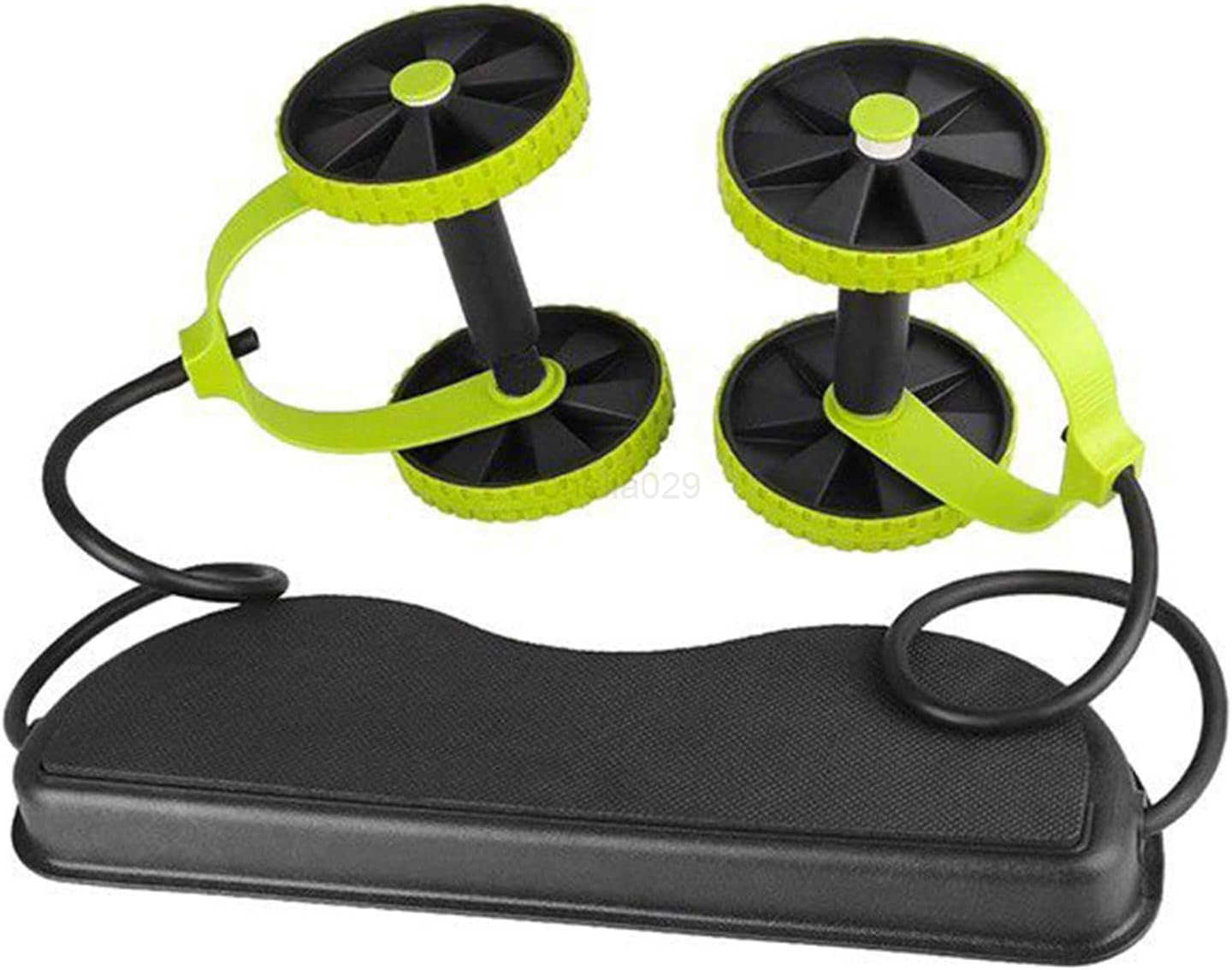 Ab Roller Wheel with Resistance Bands Knee Pad Core Abdominal Trainer for Home or Gym Workouts Sculpt Abs Slim Waist Tone Arms Chest and Core Adjustab