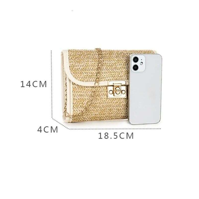 Luxury bag Womens Cross Body Bag Soft Woven Straw Shoulder Bags Ladies Summer Beach Handbag