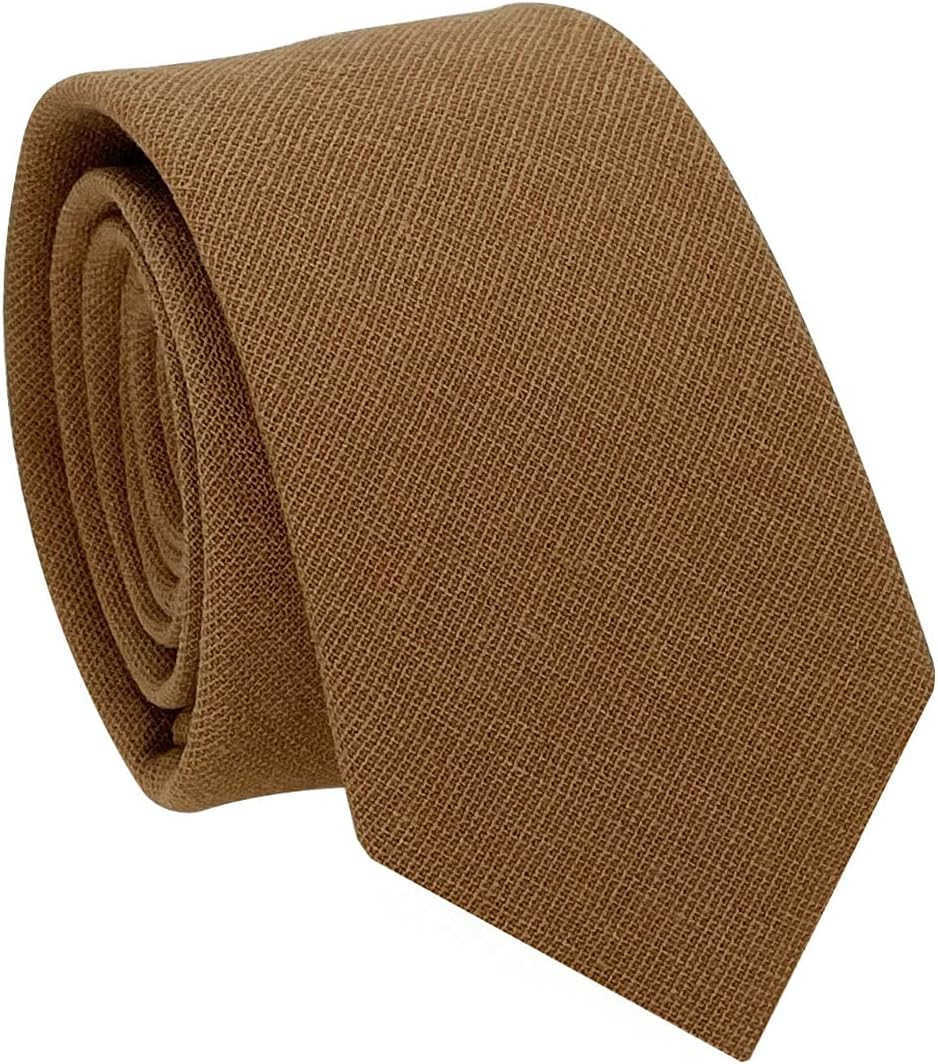 Mens Solid Color Necktie Cotton Neck Tie for MenW250904