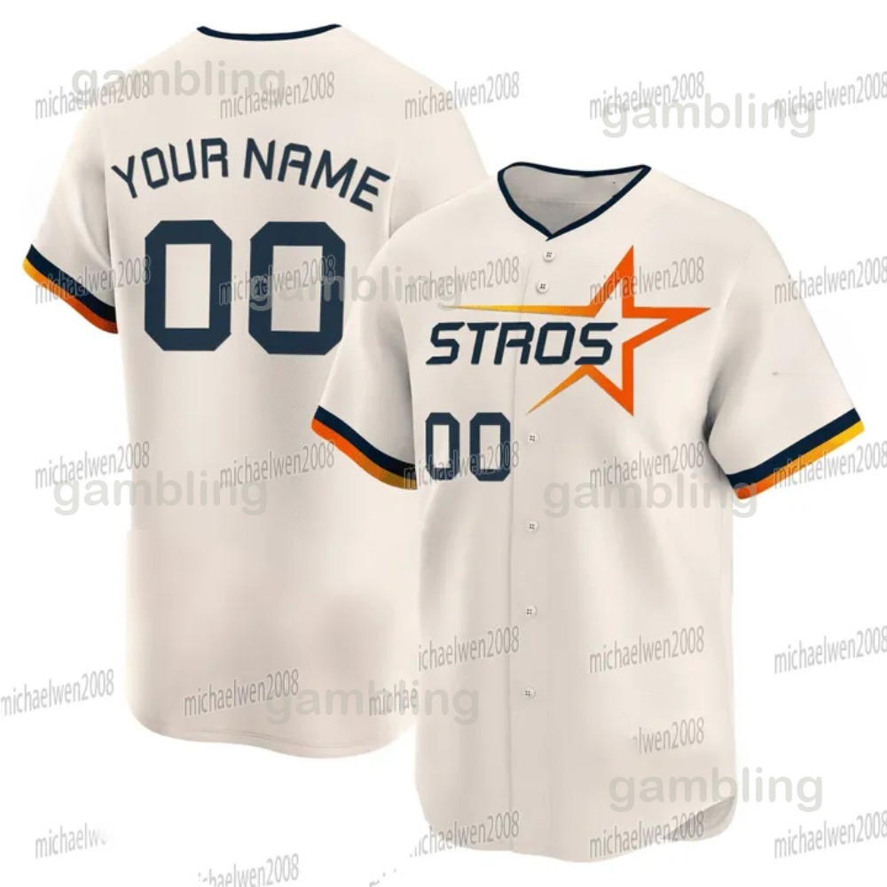 Personalized Custom Baseball Jersey Jose Altuve Jeremy Pena Yordan Alvarez Meyers Abreu Embroidered Letter Number Design3