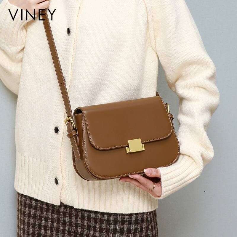 VINEY Ladies 2025 New Crossbody Tofu Single Shoulder Armpit Small High-Grade Genuine Leather Women's Bag