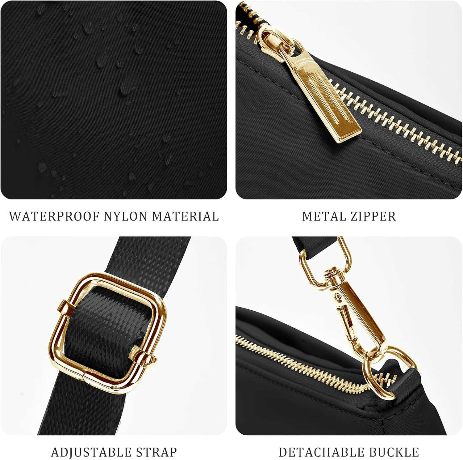 Shoulder Bag for Women Handbags with Adjustable Strap Underarm Purse Mini Clutch Purses Trendy Crescent Bags 1L M250904