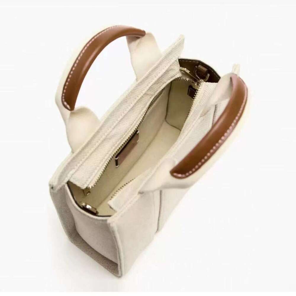 DHEssentials 2025 Women's Mini Canvas Bag Beige Small Square Crossbody Handbag Urban Minimalist Daily Tote