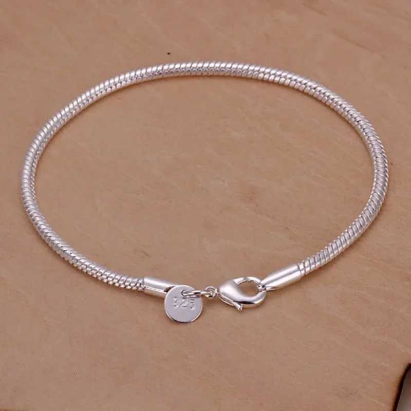 925 Sterling Silver 3MM Snake Chain Bracelets Factory Fashion Hot Top Quality Jewelry Charm Cute Women Lady Wedding W250904