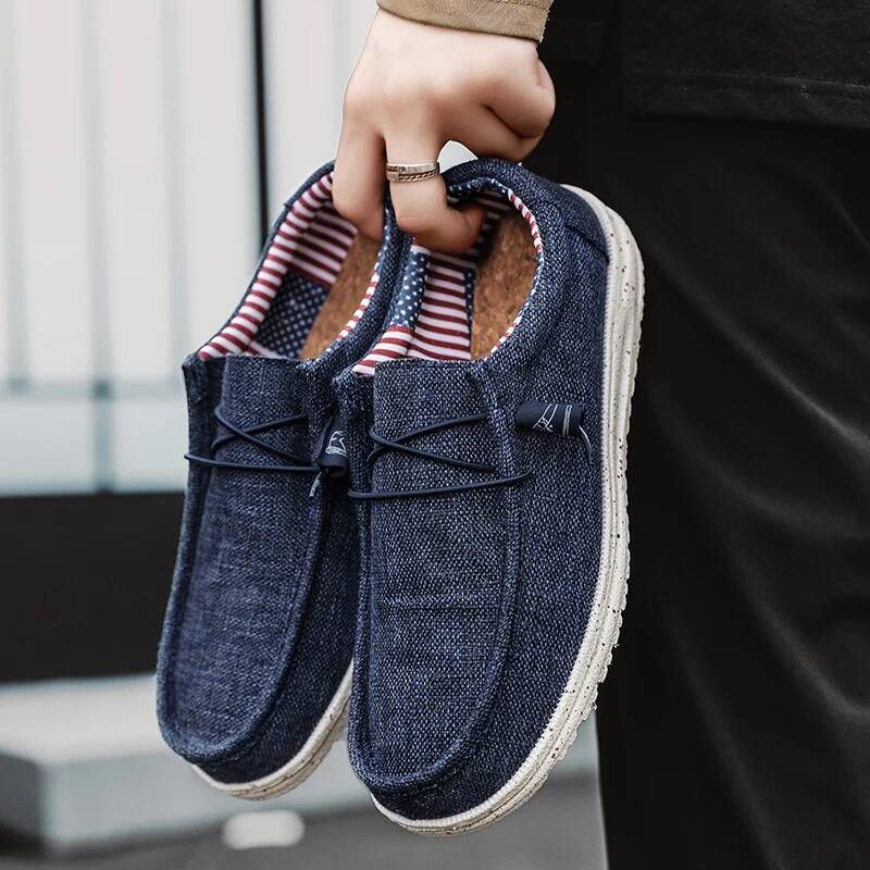 Men Casual Shoes on Canvas Loafers Comfortable Walking Flats for Man Non Slip Soft Moccasins Sneakers Summer loafers ddmysaturn