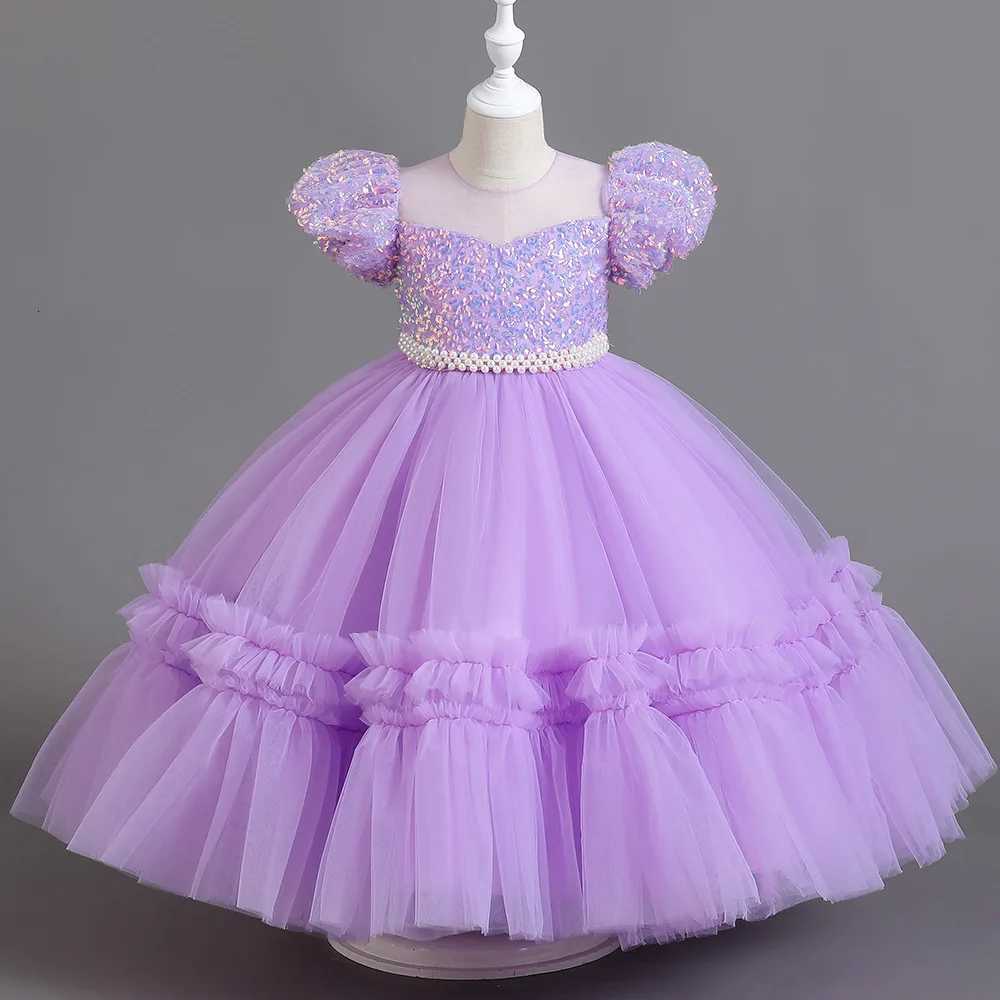 New high-end banquet evening dresses elegant gorgeous girl birthday party dresses girl runway show performance Christmas costume Z250904