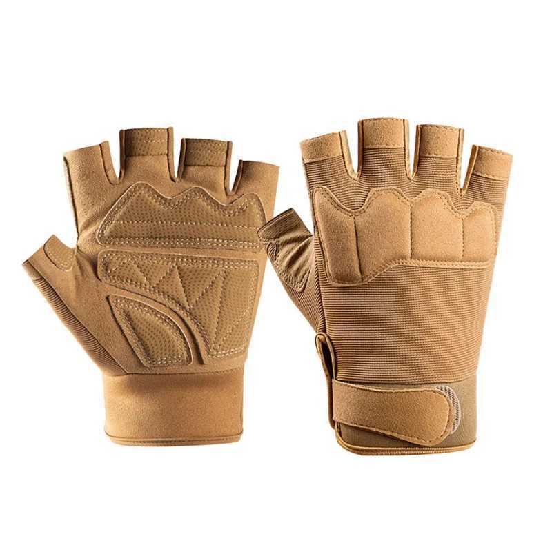 Half Finger Gloves Outdoor Tactical Gloves Sports Shooting Hunting Airsoft Motorcyc Cycling Gloves Anti Slip Shock AbsorptionXJ250904