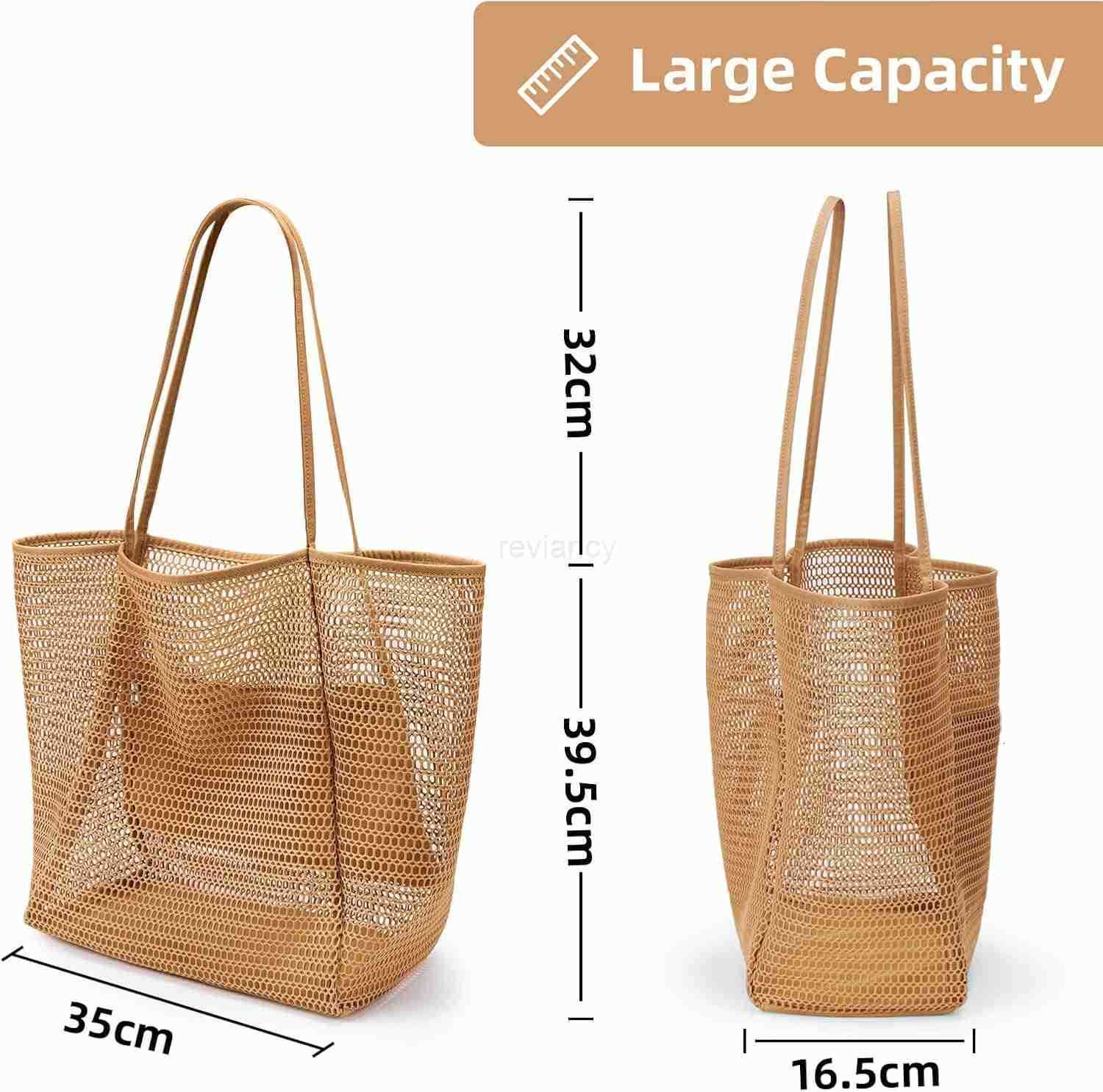 BeachNylon Mesh Tote Bag Casual Tote Bag Hobo Women Foldable MAX 23L Shoulder Bag For Beach Picnic VacationW250904