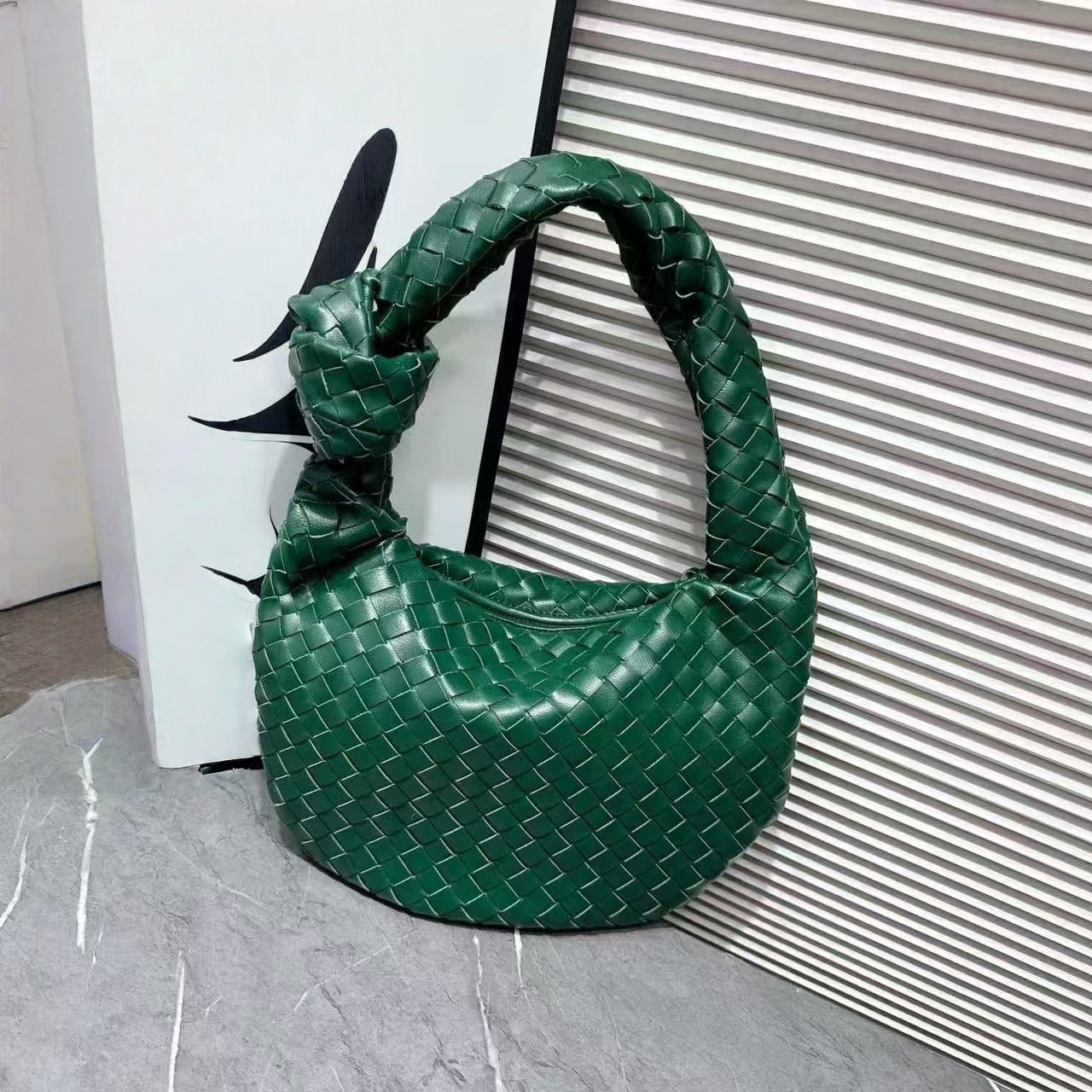 BV Jodie intrecciato mirror quality designer Andiamo handbag women's leather versatile woven handle handbag luxury sheepskin white crossbody bag parachute bag