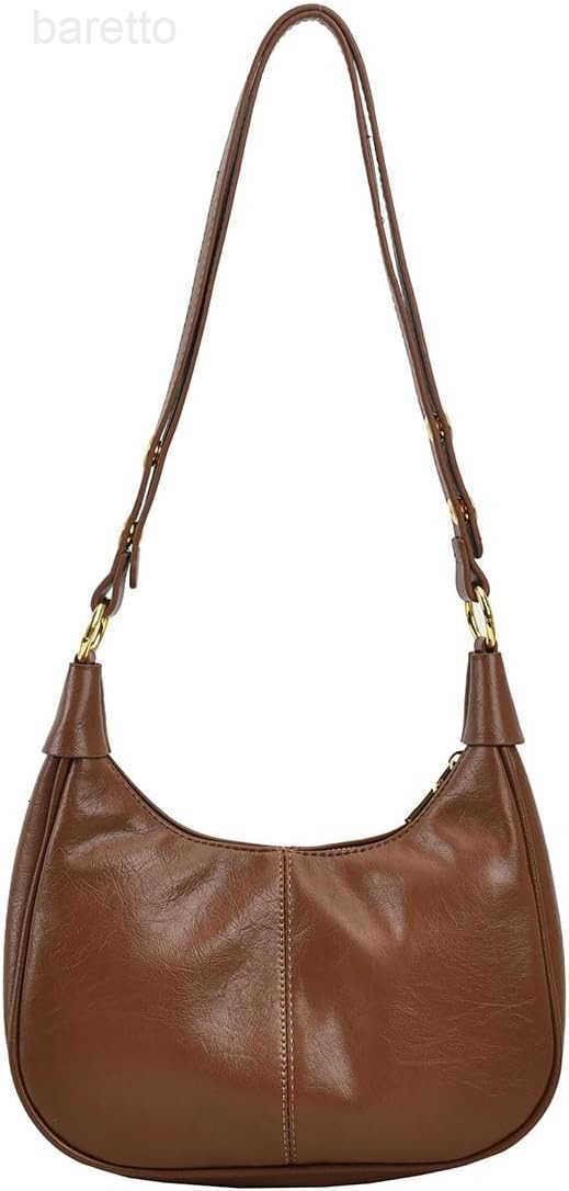 Small Hobo Bag for Women Crescent Retro Tote Handbags PU Leather Shoulder Bag 2025 M250903