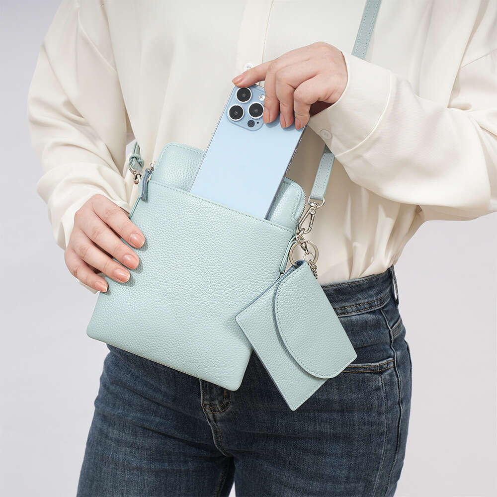 Genuine Leather Fashion Niche Design Shoulder Trendy New Cowhide Phone Crossbody Small Bag for Women designer wallet B5