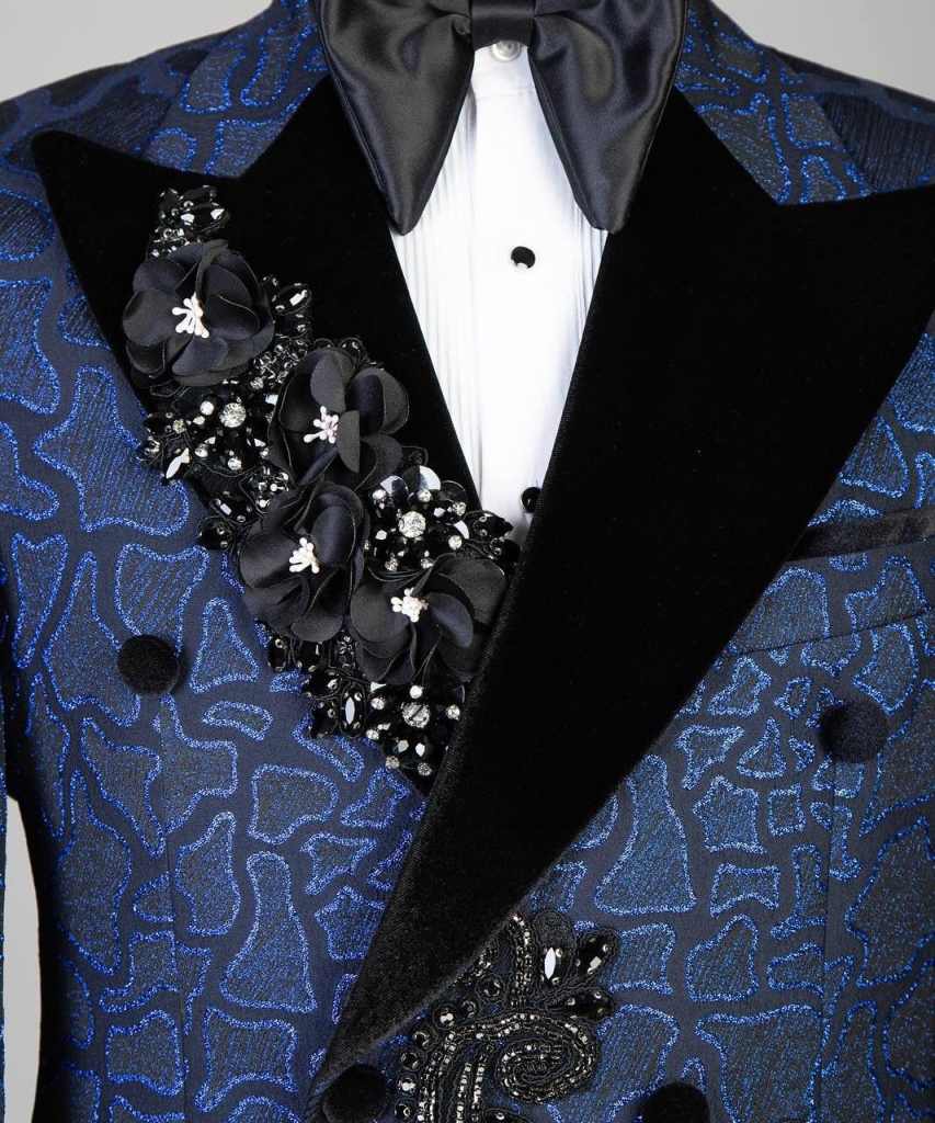 Formal Men Tuxedos Customized Beading Appliques Groom Pants Suits Fashion Birthday Party Show Wear 2 Pieces