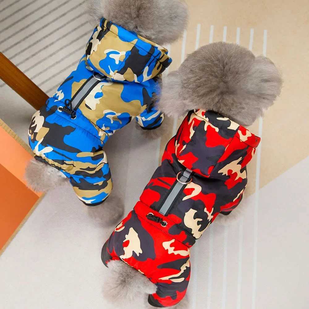 Thicken Warm Dog Coat 4 Legs Camouflage Winter Pet Clothes for Maltese Yorkies Snowsuit Small Dogs Cat ets Bulldog Onesies W250904