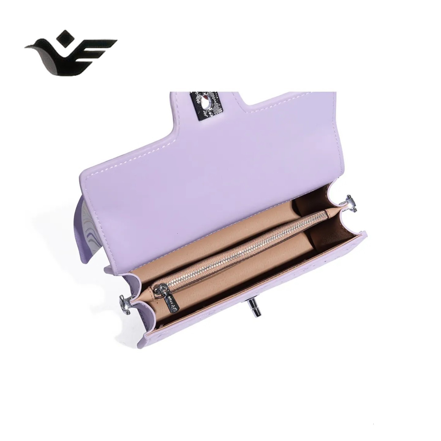 Feiyan Free Shipping New Designer Bag Luxury Shopping Bag High-end Light Luxury Printed Small Square Bag Trend Purple Stylish Single Shoulder Messenge