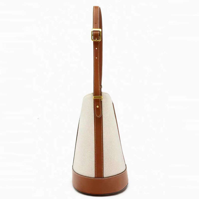 Luxury bag New Splicing Canvas Bucket Bag Simple Fashionable Versatile Large Capacity Cross Shoulder Handbag