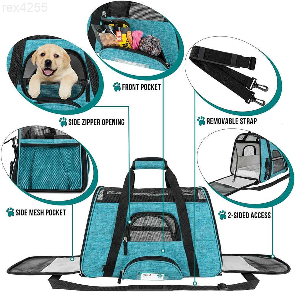Approved Pet Carrier for Cat Soft Sided Dog Carrier for Small Dog Cat Travel Supply Accessories Indoor Cat Ventilated Pet Carrying Bag Medium Large Ki