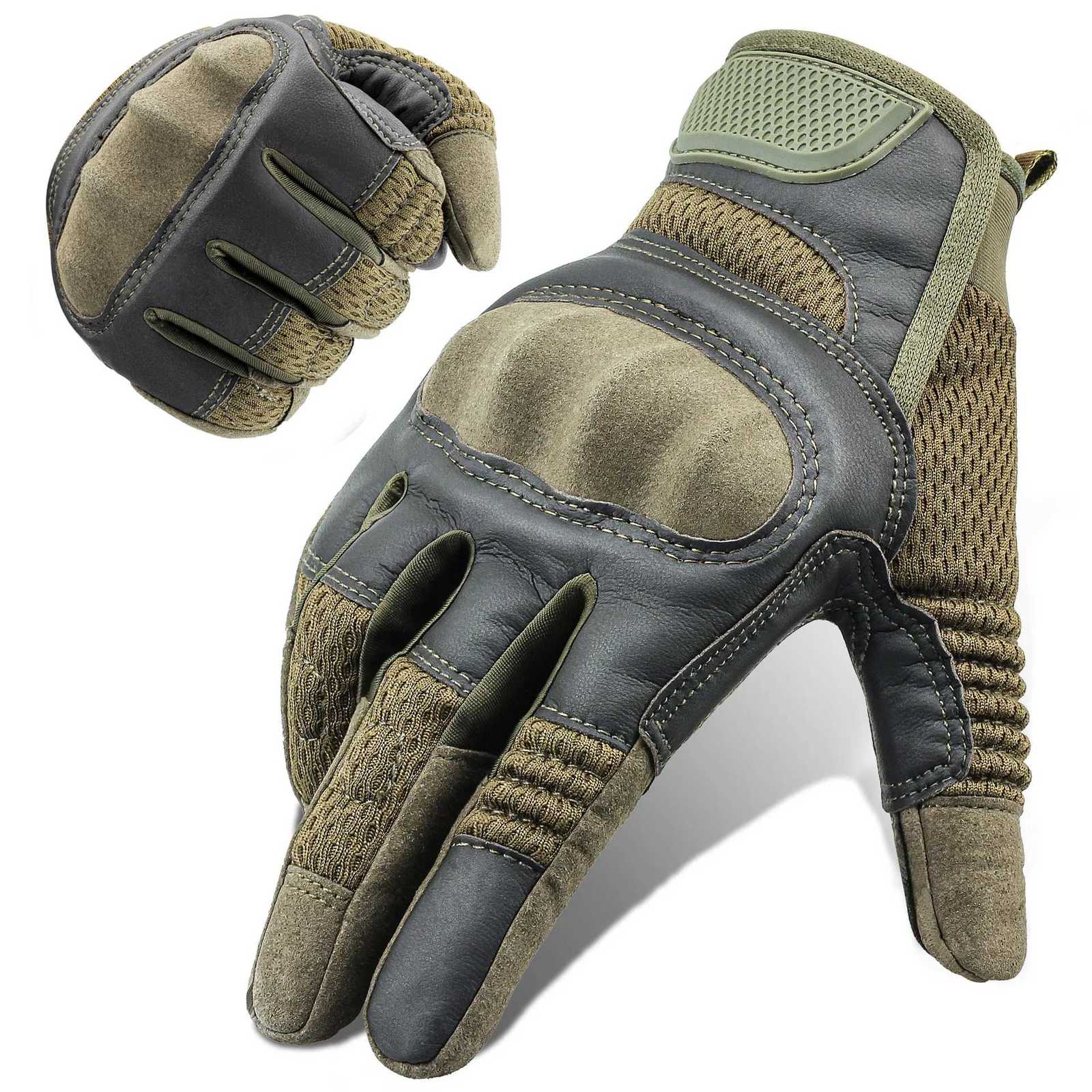 Tactical Full Finger Gloves Men Touch Screen Airsoft Combat Paintball Shooting Hard Shell Bicyc Driving Cycling Cam GloveXJ250904