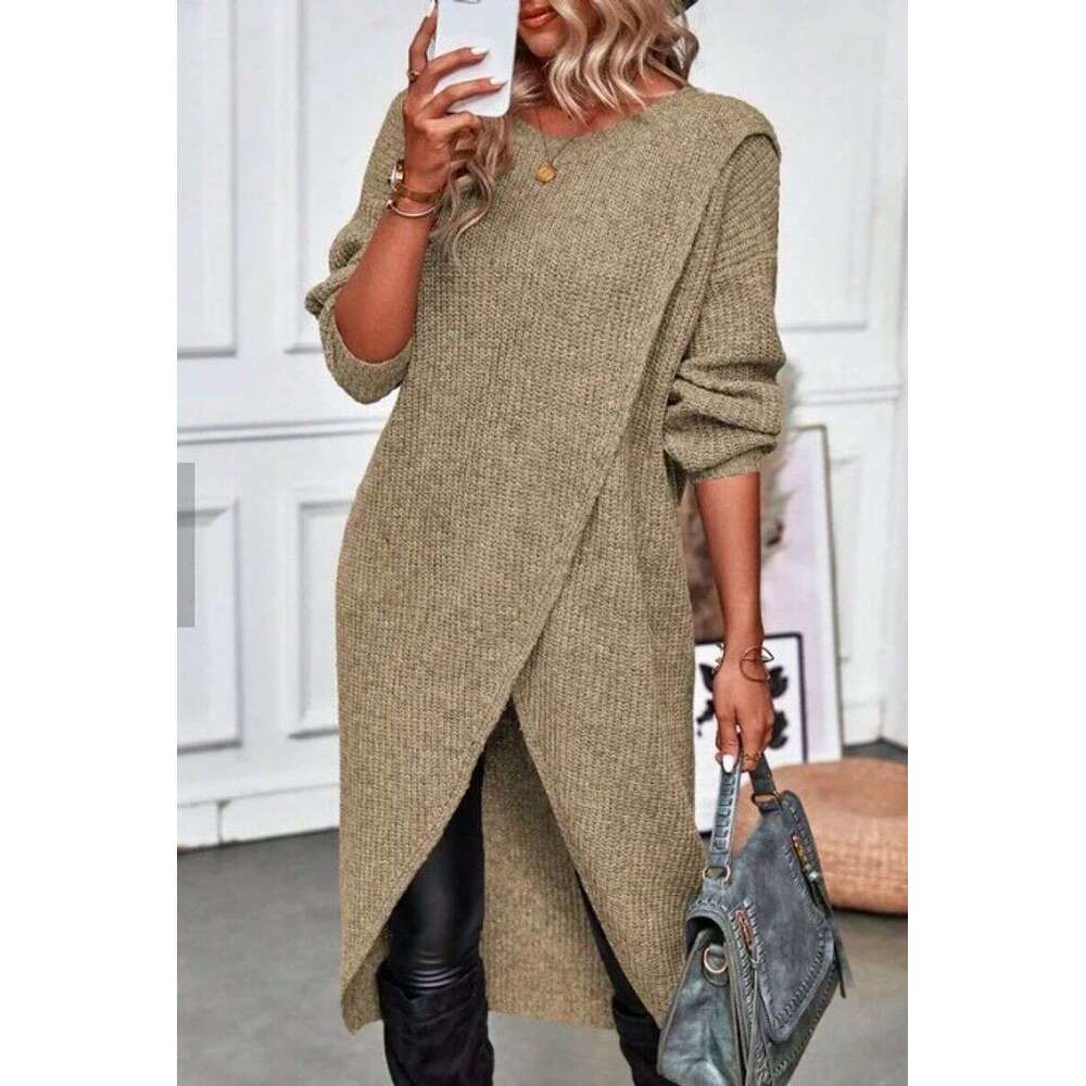Women's Clothing Women's Knitted Long Dress Jacket