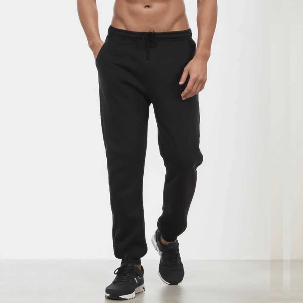 Mens Casual Sweatpants Fleece Sports Pants Unisex Fashion Solid Loose Trousers Streetwear Autumn Winter Jogging Fitness PantsXJ250904
