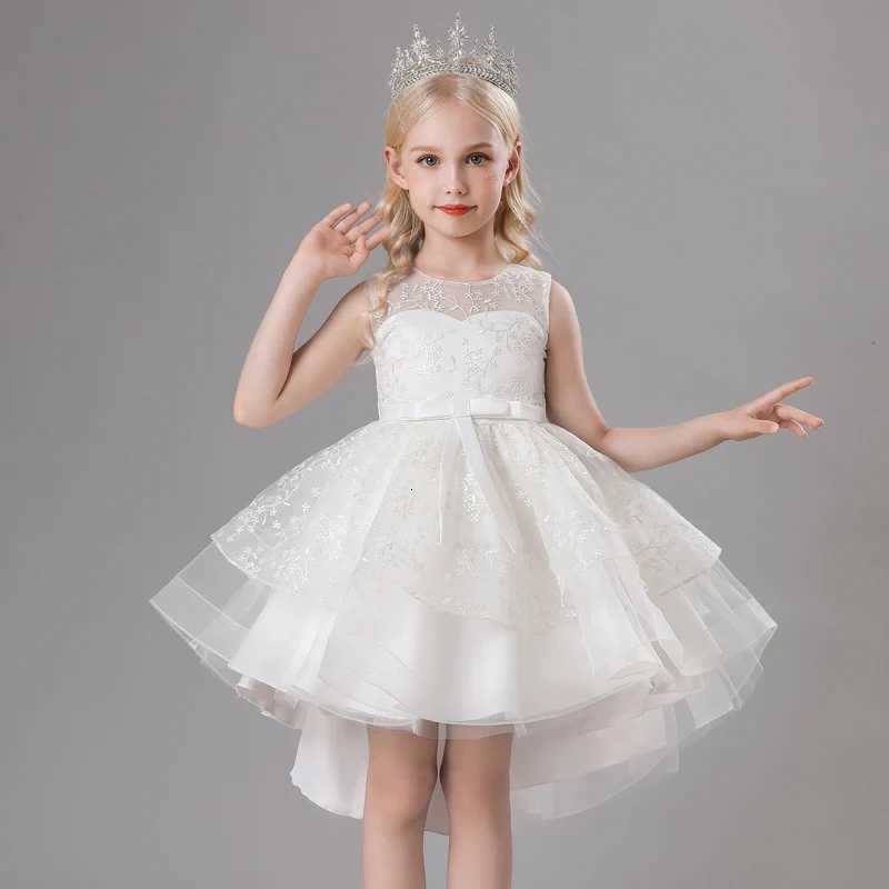 M1243 Girls Party Princess Ball Dress Kids Girl Tailing Dresses For Wedding Birthday Ceremony Baby Girl Gown Z250904
