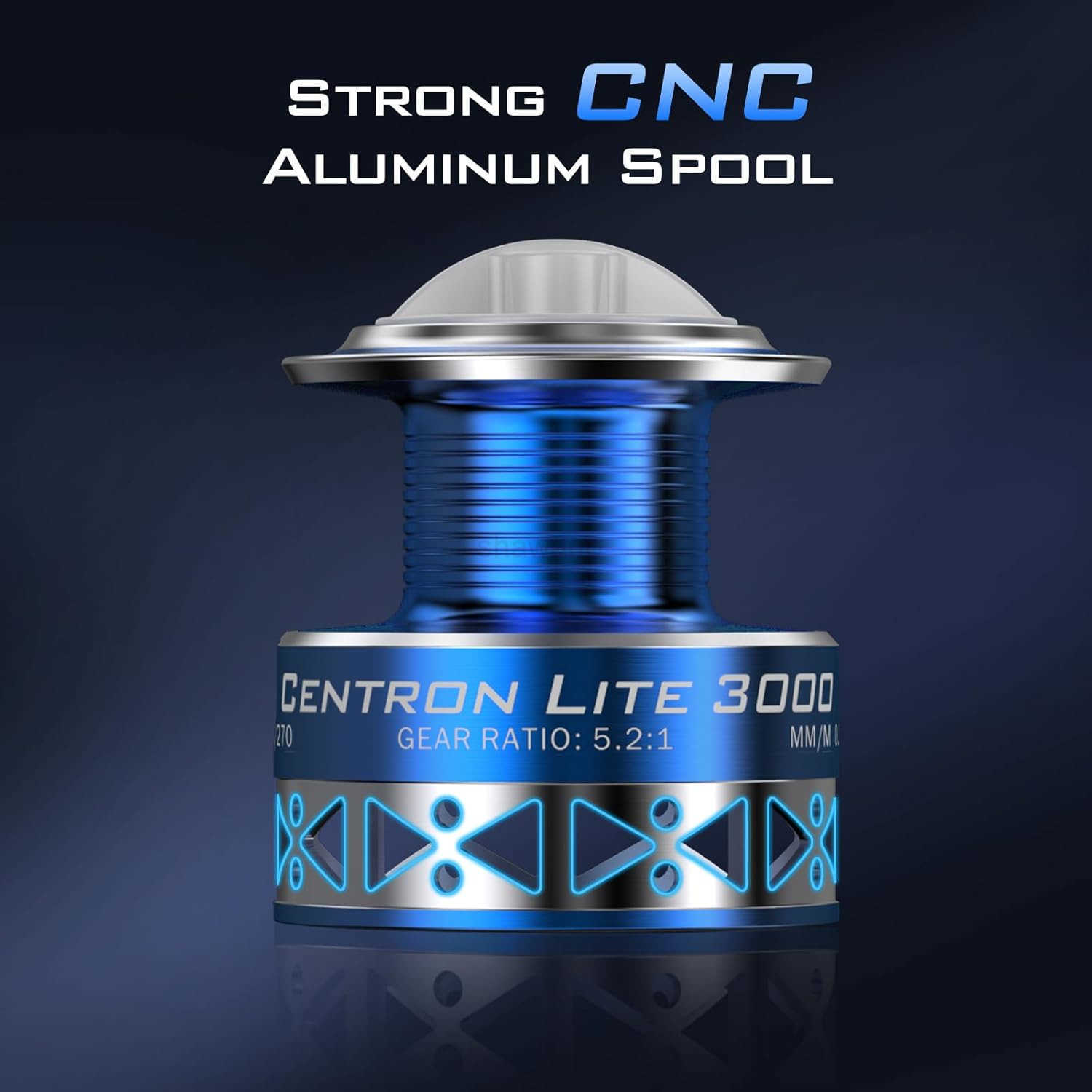 Spinning Reels Size 500 is Perfect for Ice Fishing Up to 175 Max Drag 521 Gear Ratio Ultra Smooth Powerful CNC Aluminum Spool 91 BB Light We W250904