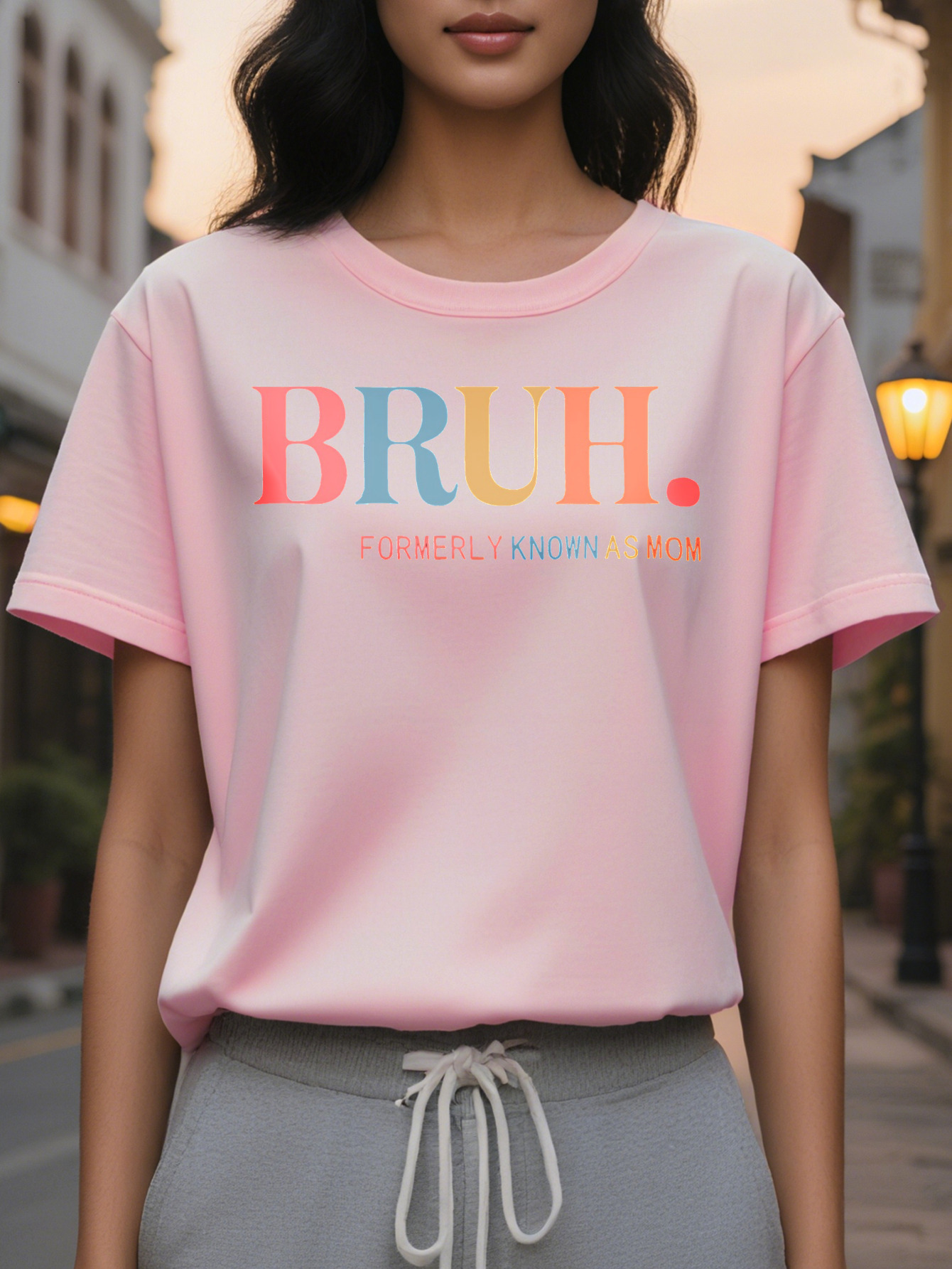 Women s Sexy Semi Sheer Crew Neck Tank Top with Bold BRUH Letter Print Lightweight Summer Sleeveless Shirt