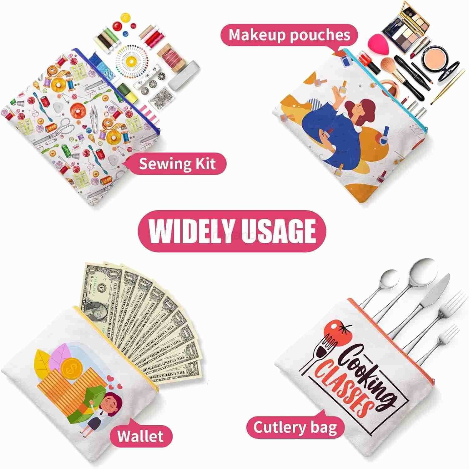 20 Pack Sublimation Blanks Tote Bags MAFYE Reusable Grocery Bags DIY Heat Transfer Canvas Tote Bags Cosmetic Makeup Bags Shopping Bags WCustomized Col