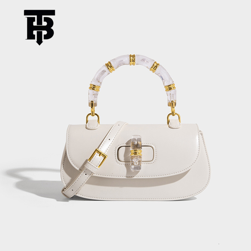 TB BHULAMTE Crystal Bamboo Knot Bag Versatile Saddle Bag 2025 New Women's Bag High-end Designer s bag Simple Trendy Small Bag Single Shoulder Cro