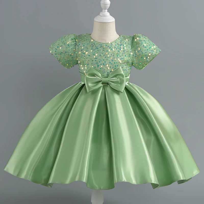 Baby Girls Christmas Dress Sequin ShortSleeve Party Dress Birthday Toddler Dress Wedding Princess Dress for Kid Girl Luxury Cown Z250904