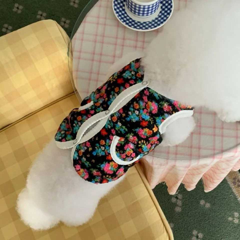 Pet Shredded Winter Apparel Small Bichon Warm Vest Teddy Thin Veet Open Button Cotton Coat Dog Products W250904