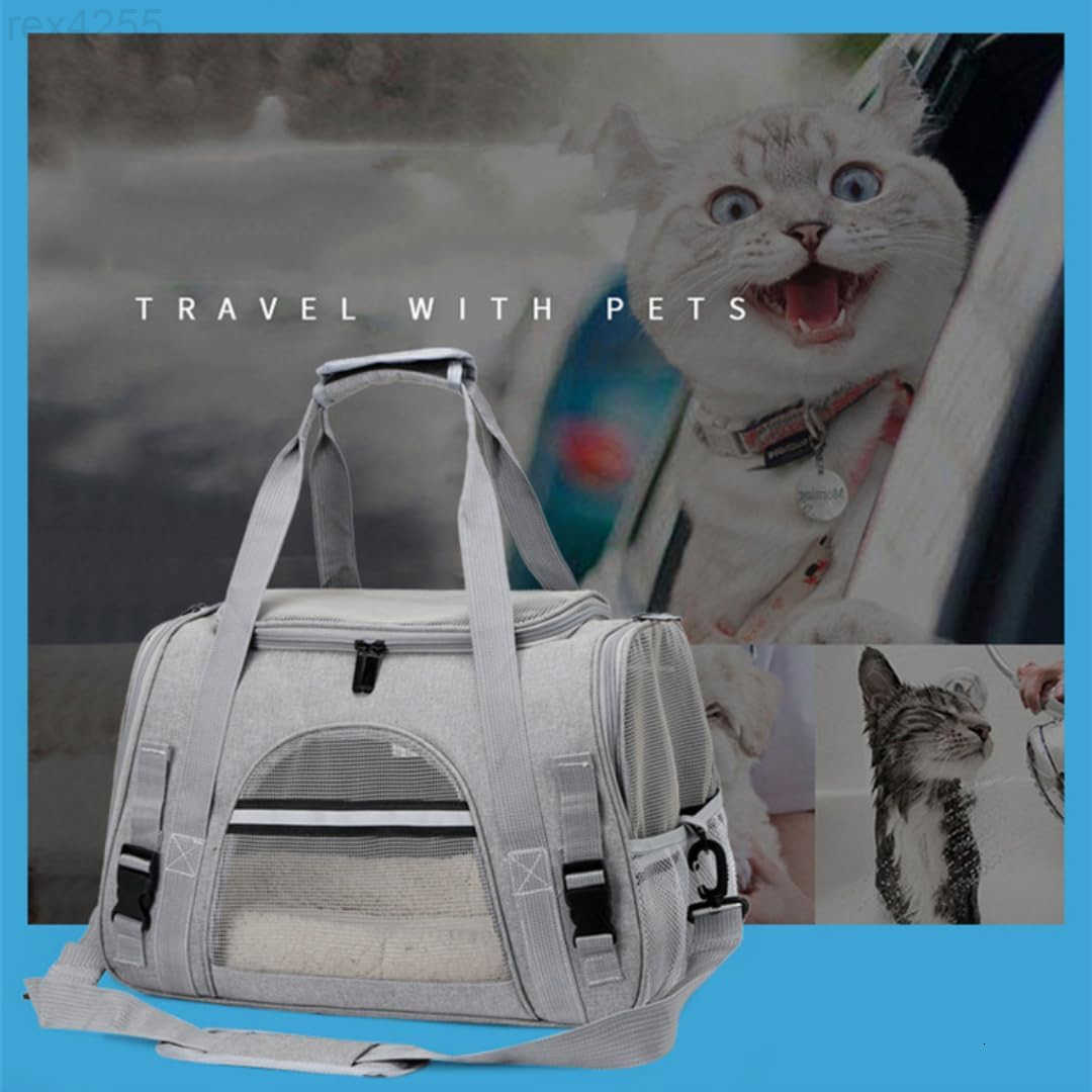 Cat Carriers Dog Carriers Pet Carriers AirlineApproved SoftSided Bag for Cats Small Dogs Up to 15 lb Foldable Breathable Mesh Privacy Cover Washable L