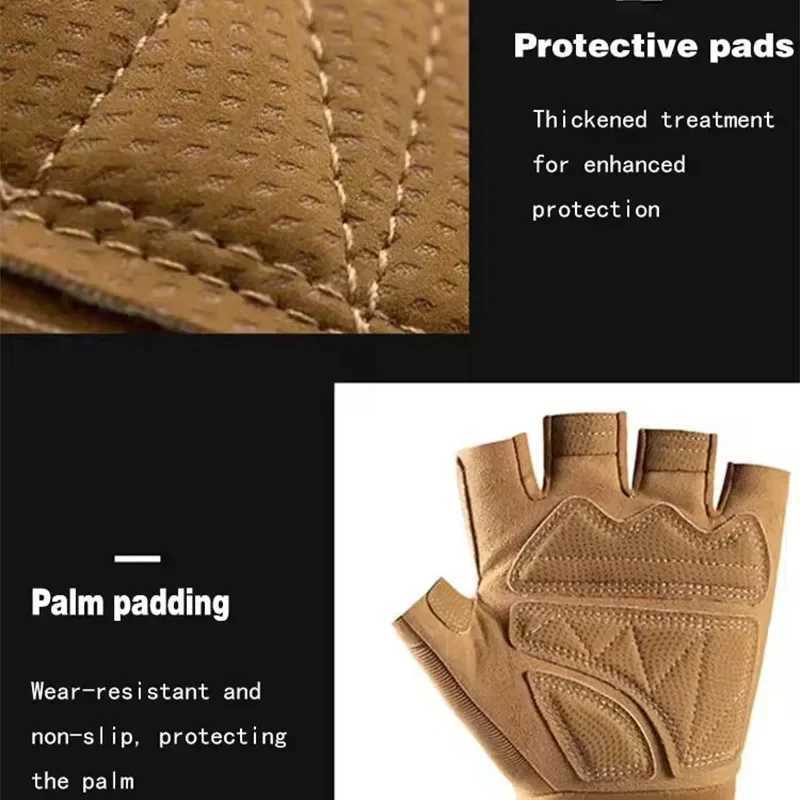 Unisex Half Finger Cycling Training Gloves NonSlip WearResistant Tactical Fitn Sports Outdoor Gloves for Men And WomenXJ250904