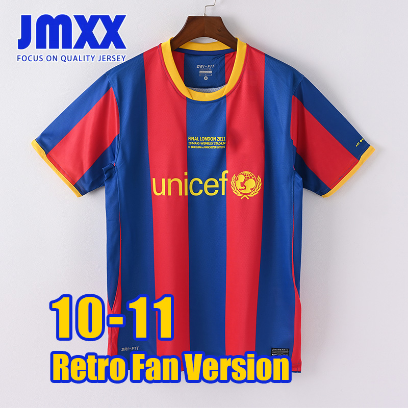 JMXX 10 11 Retro Fan Version Barcalonaes Soccer Jerseys Away Purple Long Pre Match Training Mens Uniforms Jersey Football Man Shirt