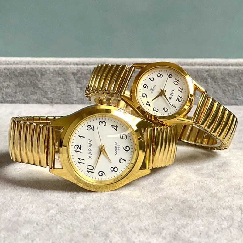 Couple Man Wen Wrist Watches Stainless Steel Band Alloy Lovers Business Quartz Movement Wristwatch Elastic Strap Band Watch X2509041