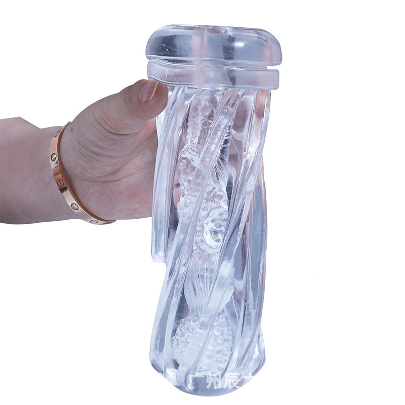 Masturbators Soft Transparent Penis Sleeve Crystal Vacuum Male Masturbate Please Use Aircraft Cup Masturbation Equipment Adult Sexual Toys 230524