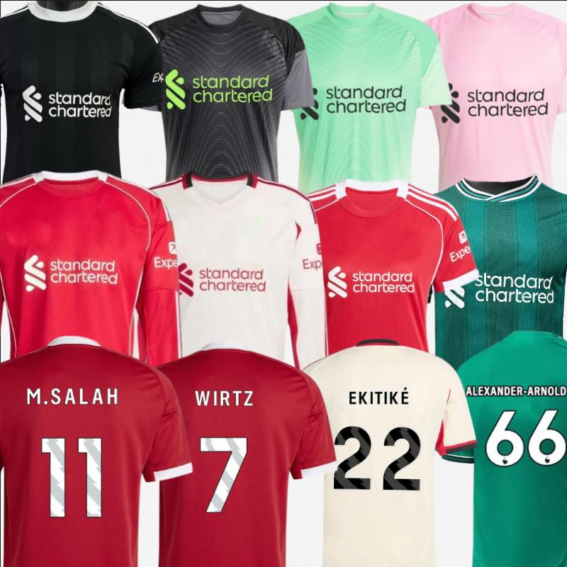 25 26 Salah LIV home away jersey Mac Allister Arnold Gakpo ENDO ALISSON GK kit Dias van Dijk DIOGO J. soccer jerseys special The Reds POLO jersey LIV 2025 player fans