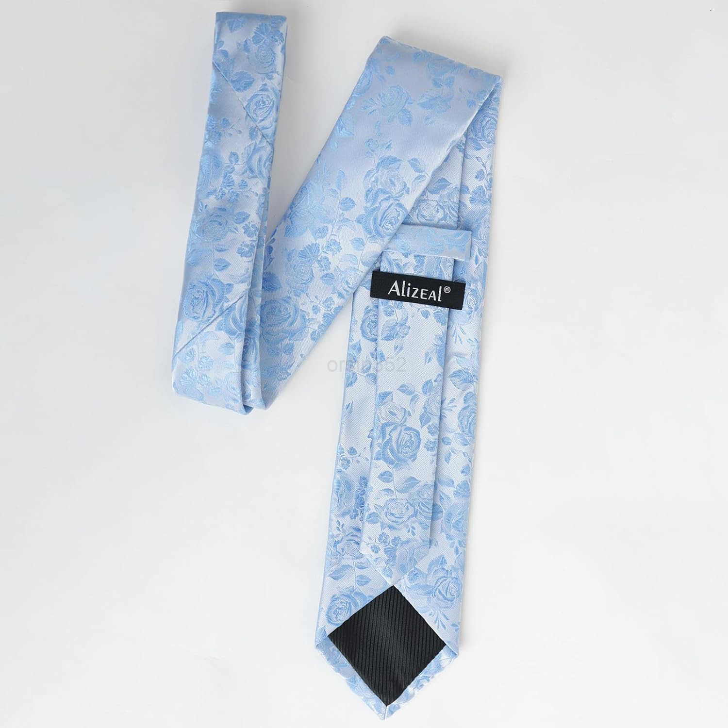 Mens 315inches Rose Pattern Necktie with Floral Handkerchief SetW250904