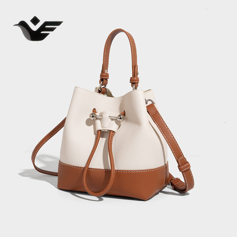 Feiyan Free Shipping New Designer Bag Luxury Shopping Bag Niche Design Retro Drawstring Bucket Bag Summer New High-end Handheld Shoulder Crossbody Bag