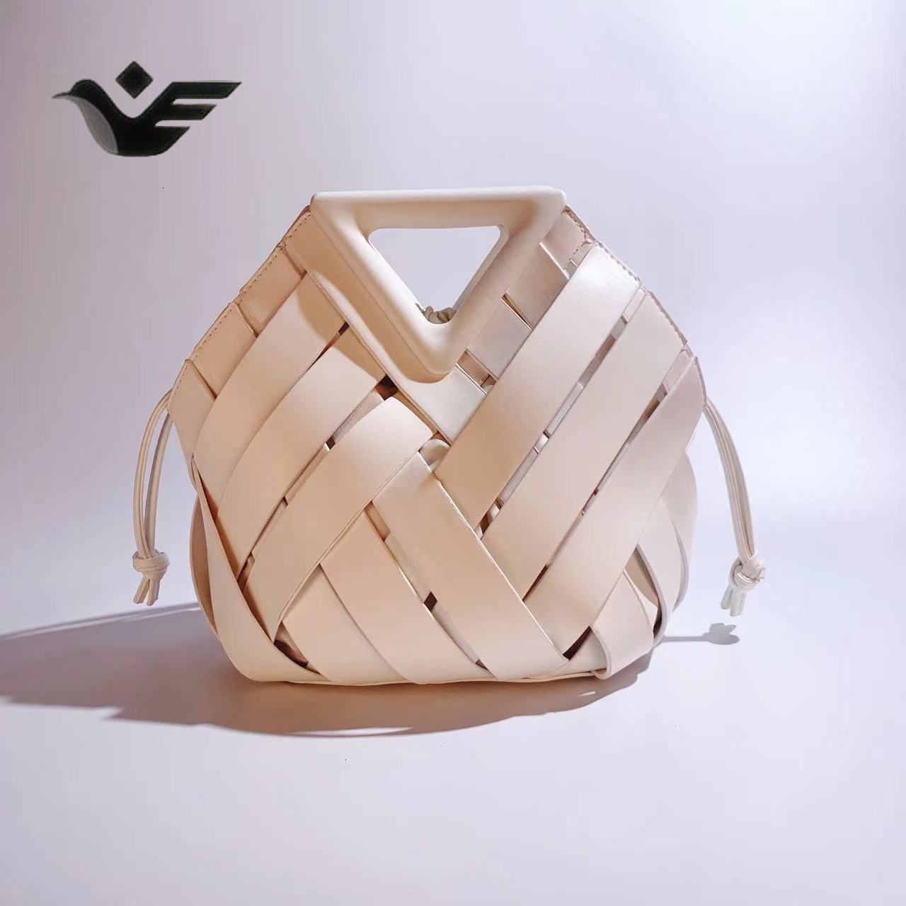 Feiyan Free Shipping New Designer Bag Luxury Shopping Bag Basket Triangle Magnetic Buckle Woven Hollow Women's Handbag Tote Shoulder Crossbody Ba