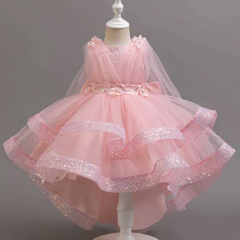 3-10 Years Teenagers Girls Dress Sequins Sleeveless Kids Wedding Dresses Birthday Party Performance Costumes For Girl Z250904