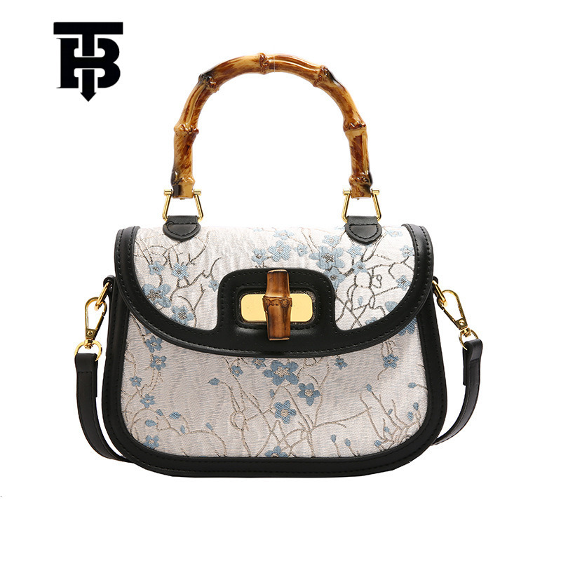 TB BHULAMTE Handbags Fashion Women's Bag Bamboo Knot Handbag Small Square Bag Designer S Bag 2025 Autumn Winter New Crossbody Shoulder Trendy Bag
