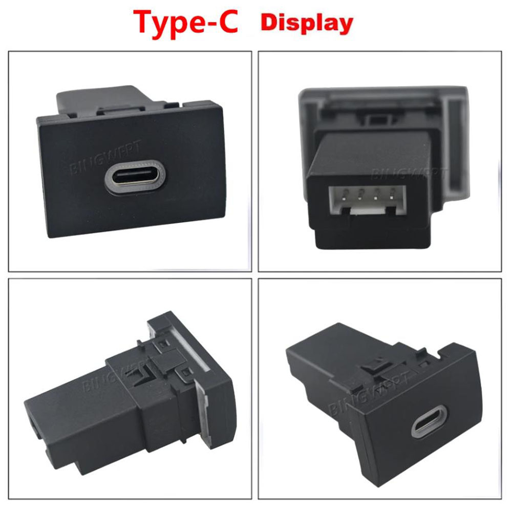 1PC Car Charger Socket QC3.0 fast charge USB charging Outlet Power Adapter Phone For VW POLO 2011 - 2013