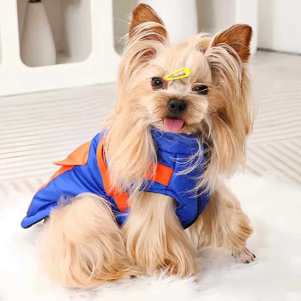 Warm Winter Dog Clothes with Harness Waterproof Puppy Vest Coat for Small Medium Dogs Pets Yorkshire Chihuahua Bulldog Costumes W250904