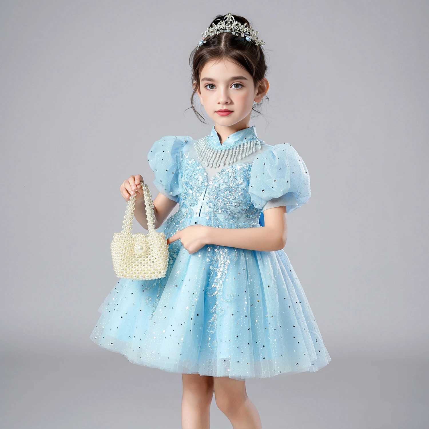 Girl Flower Princess Dress Kids Summer Gown Dresses For 2-10 Years Girls Wedding Birthday Party Clothing Children Pink Costume Z250904