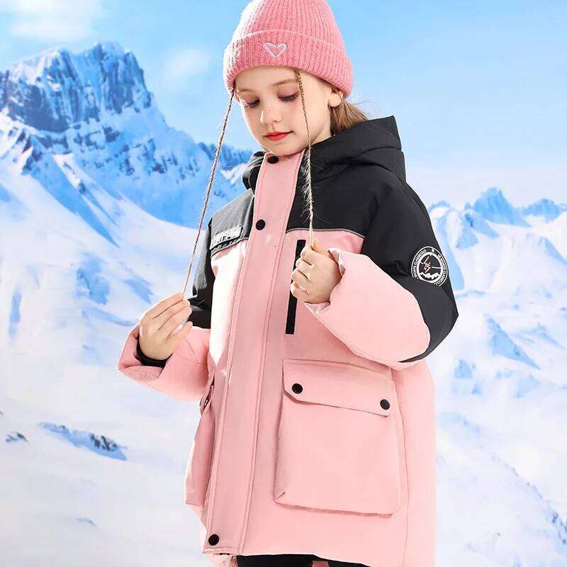 OLEKID -30 Degree Winter Children Waterproof Thick Warm Teenage Girl Down Jacket 5-14 Years Kids Parka Outwear Coat